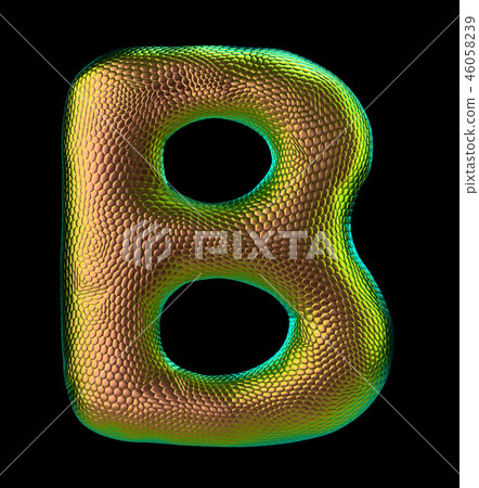 Letter B Made Of Natural Snake Skin Texture... - Stock Illustration ...