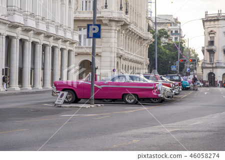 Havana, Cuba. Colorful classic 1950's cars 46058274