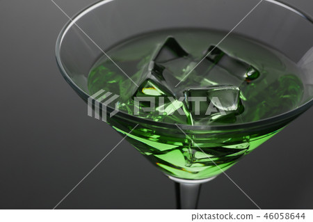 Cocktail absinthe with vodka in martini glass 46058644