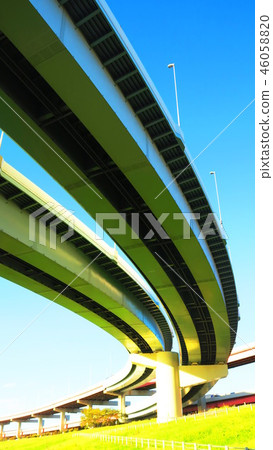 Capital high speed Jiangbei junction and blue sky landscape 46058820
