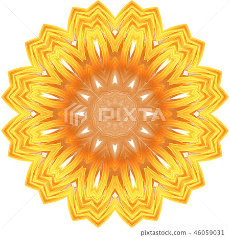 yellow pattern isolated on white background 46059031