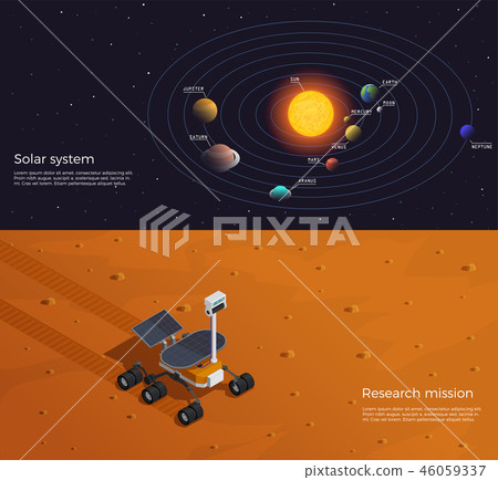 Mars Colonization Isometric Banners Mars Colonization Isometric Banners 46059337