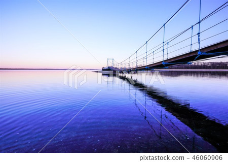 在Saroma Tsurunuma湖的日落 在Saroma Tsurunuma湖的日落 46060906