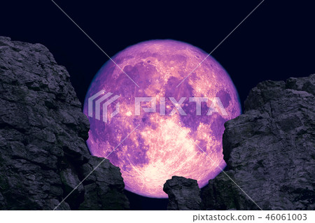 long night moon, cold moon back mountain night sky 46061003