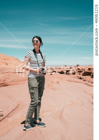 travel lifestyle woman photographer shooting travel lifestyle woman photographer shooting 46061219