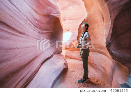 woman with sneakers standing in lower place woman with sneakers standing in lower place 46061235
