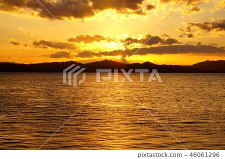 Sunset of Lake Saroma 46061296