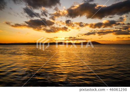 Sunset of Lake Saroma 46061298