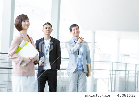 Businessman office worker office casual business scene office scene 46061532