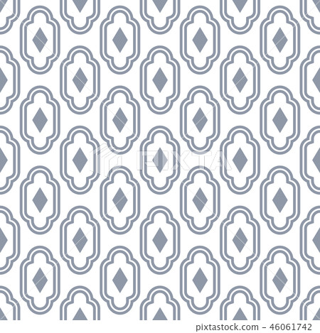 Rhombus shape seamless line vector pattern. 46061742