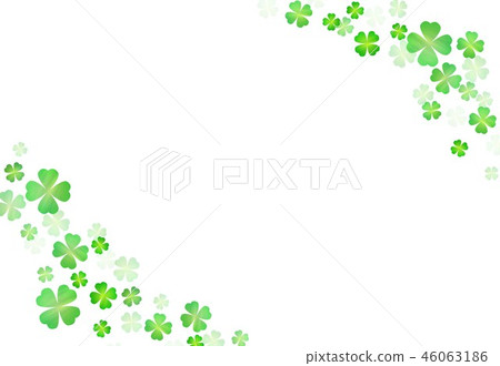 Clover background white base - Stock Illustration [46063186] - PIXTA