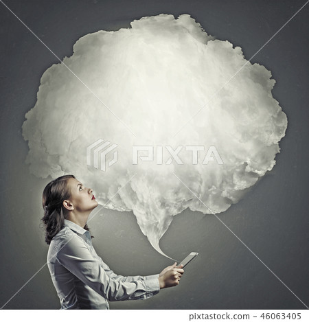 Woman using technologies for communication 46063405