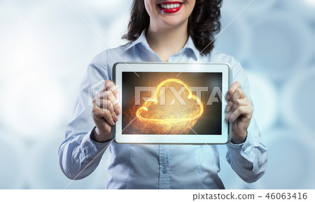 Cloud computing and connection concept 46063416
