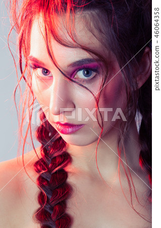 girl with plait girl with plait 46064358