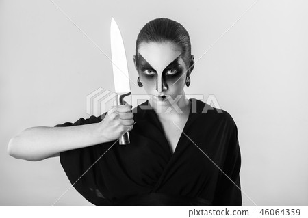 woman with knife woman with knife 46064359