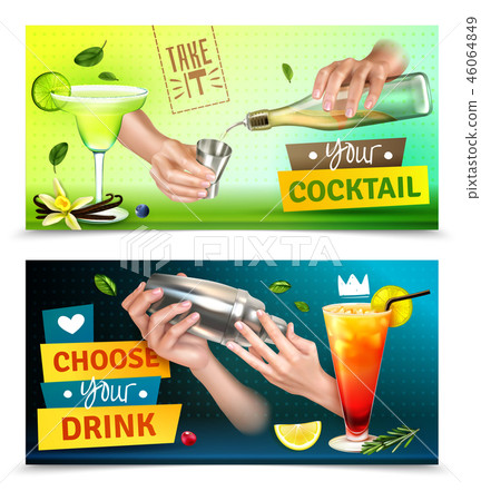 Bartender Banners Set 46064849