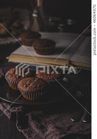 Chocolate muffins photography Chocolate muffins photography 46064970