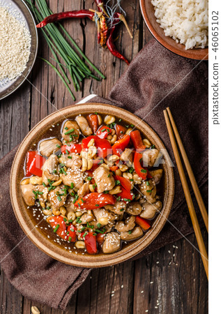 Homemade kung pao chicken stir fry food Homemade kung pao chicken stir fry food 46065102