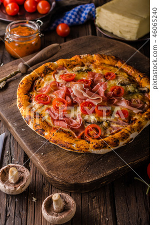 Rustic old style vintage pizza 46065240