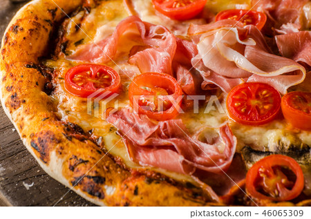 Rustic old style vintage pizza 46065309