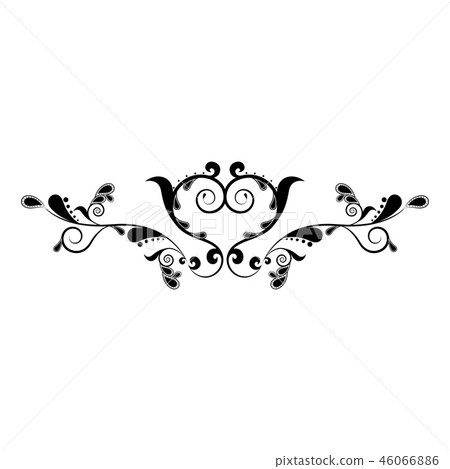 Isolated arabesque vintage pattern 46066886