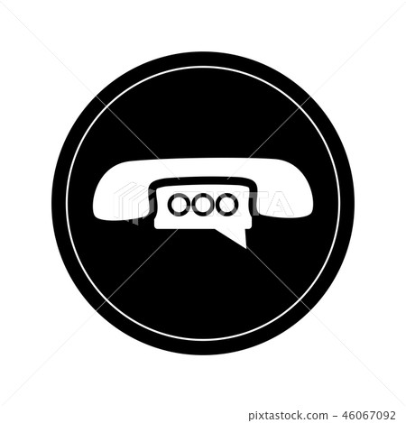 Telephone icon with chat bubble Telephone icon with chat bubble 46067092