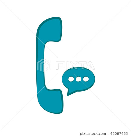 Telephone icon with chat bubble Telephone icon with chat bubble 46067463