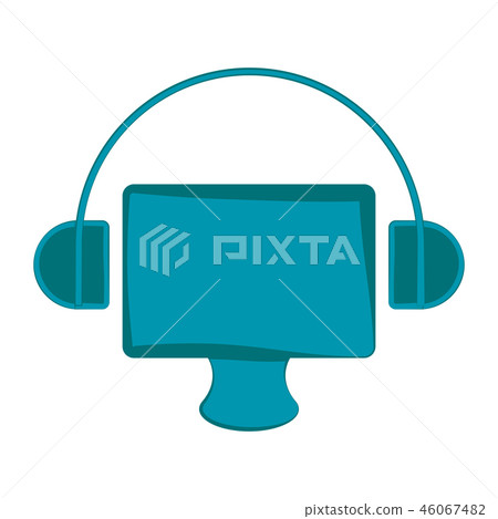 Screen with headphones 46067482