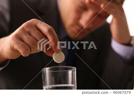 Adult male businessman hold tablet on 46067879