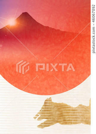 Mt. Fuji New Year's card background 46067892