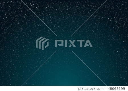 Starry Sky with Blue Glow. Shining Stars Dark Sky. 46068699