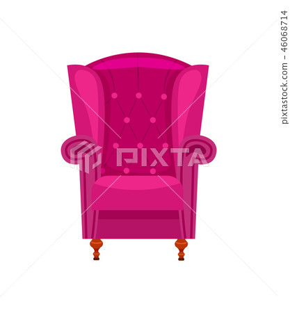 Purple armchair isolated icon Purple armchair isolated icon 46068714