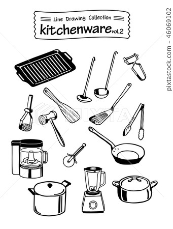 Kitchenware 2 -Line Drawing Collection- Kitchenware 2 -Line Drawing Collection- 46069102