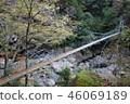 Long suspension bridge in the unexplored Osugi valley 46069189