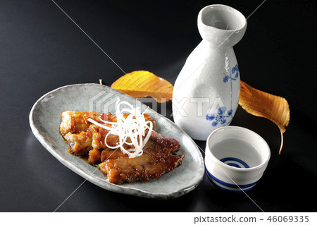 Fall sword fish skewers and sake (with steam) Fall sword fish skewers and sake (with steam) 46069335