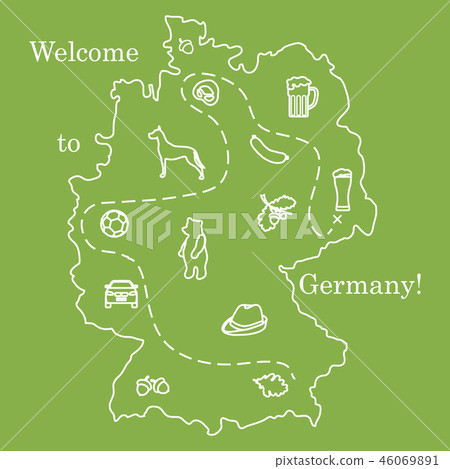 various symbols of Germany Travel and leisure. 46069891