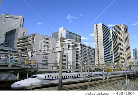 Tokyo cityscape of Japan I look at Shinkansen and Tamachi Station home etc. Tokyo cityscape of Japan I look at Shinkansen and Tamachi Station home etc. 46071004