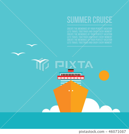 Cruise liner ship background Vacation concept Cruise liner ship background Vacation concept 46071087