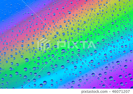 Drops on the glass against the background 46071207