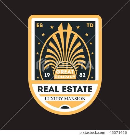 Modern real estate label - Stock Illustration [46071626] - PIXTA