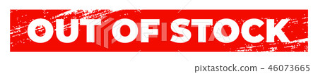 Out of stock red rectangular tag. 46073665