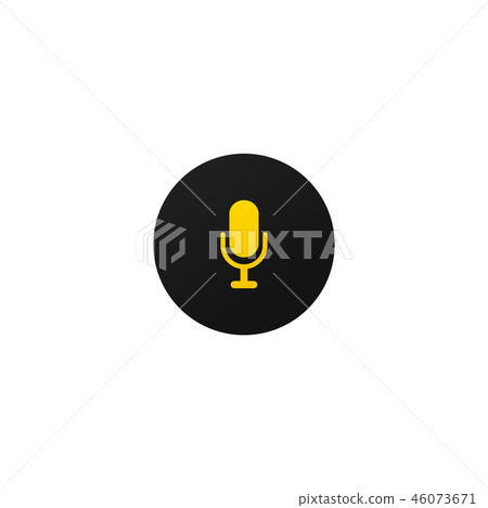 Modern mic button for mobile apps and web sites. 46073671