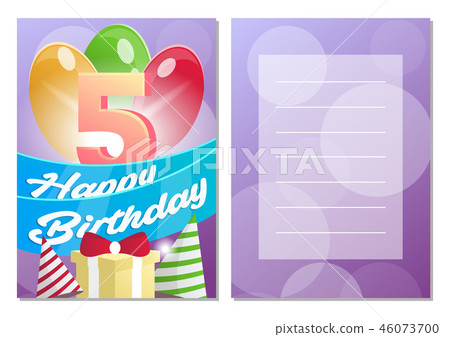 Happy birthday kids postcard set 46073700