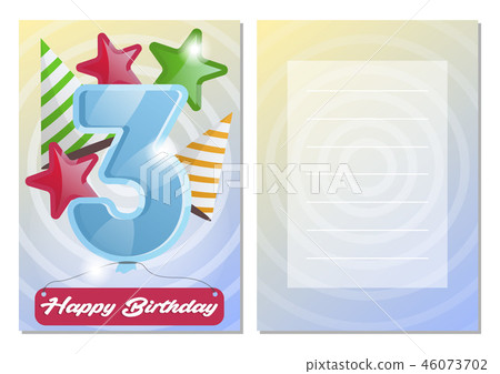 Happy birthday kids postcard set 46073702