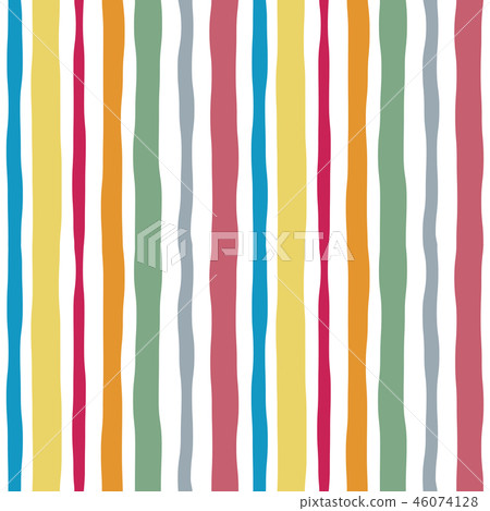 Striped watercolor lines color seamless pattern 46074128