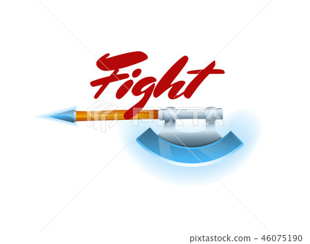 Fight game element with hatchet - Stock Illustration [46075190] - PIXTA