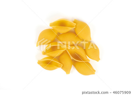 conchiglioni pasta shells , isolated on a white background. conchiglioni pasta shells , isolated on a white background. 46075909