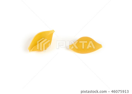 conchiglioni pasta shells , isolated on a white background. 46075913