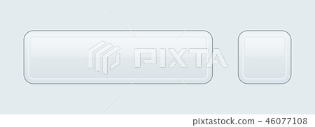 White interface buttons. Set of square and rectangle 3d icons 46077108