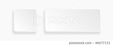 Web embossed 3d buttons. White blank 3d icons 46077131